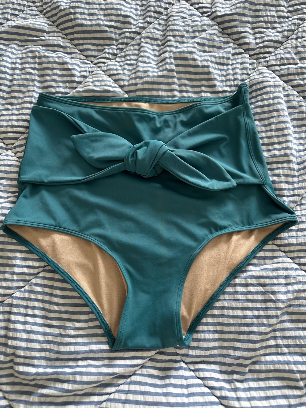 Kortni Jeane Medium Deep Lagoon Blue Tie-Up-Front Bottoms